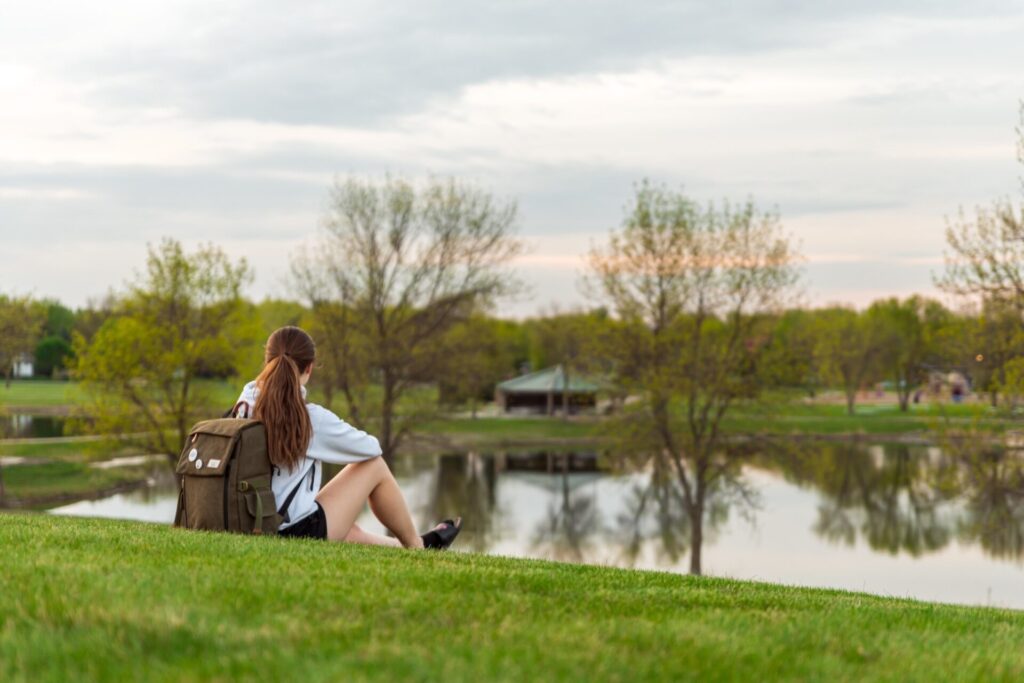 woman enjoying view at Independence Park