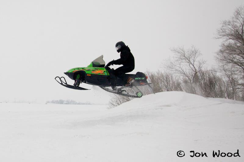 Snowmobile in snow