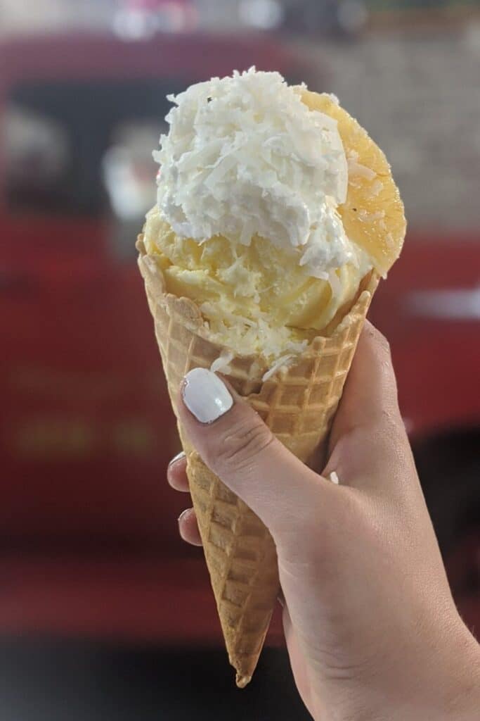 Ice Cream Cone infront of FireTruck