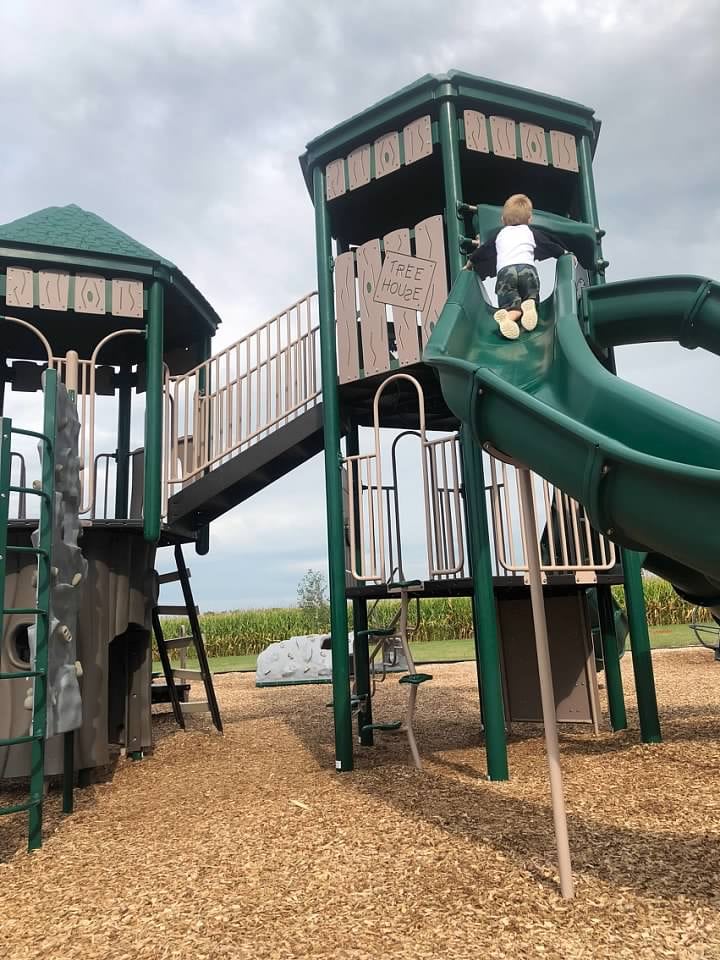 Patriot Park - Child Climbing Slide