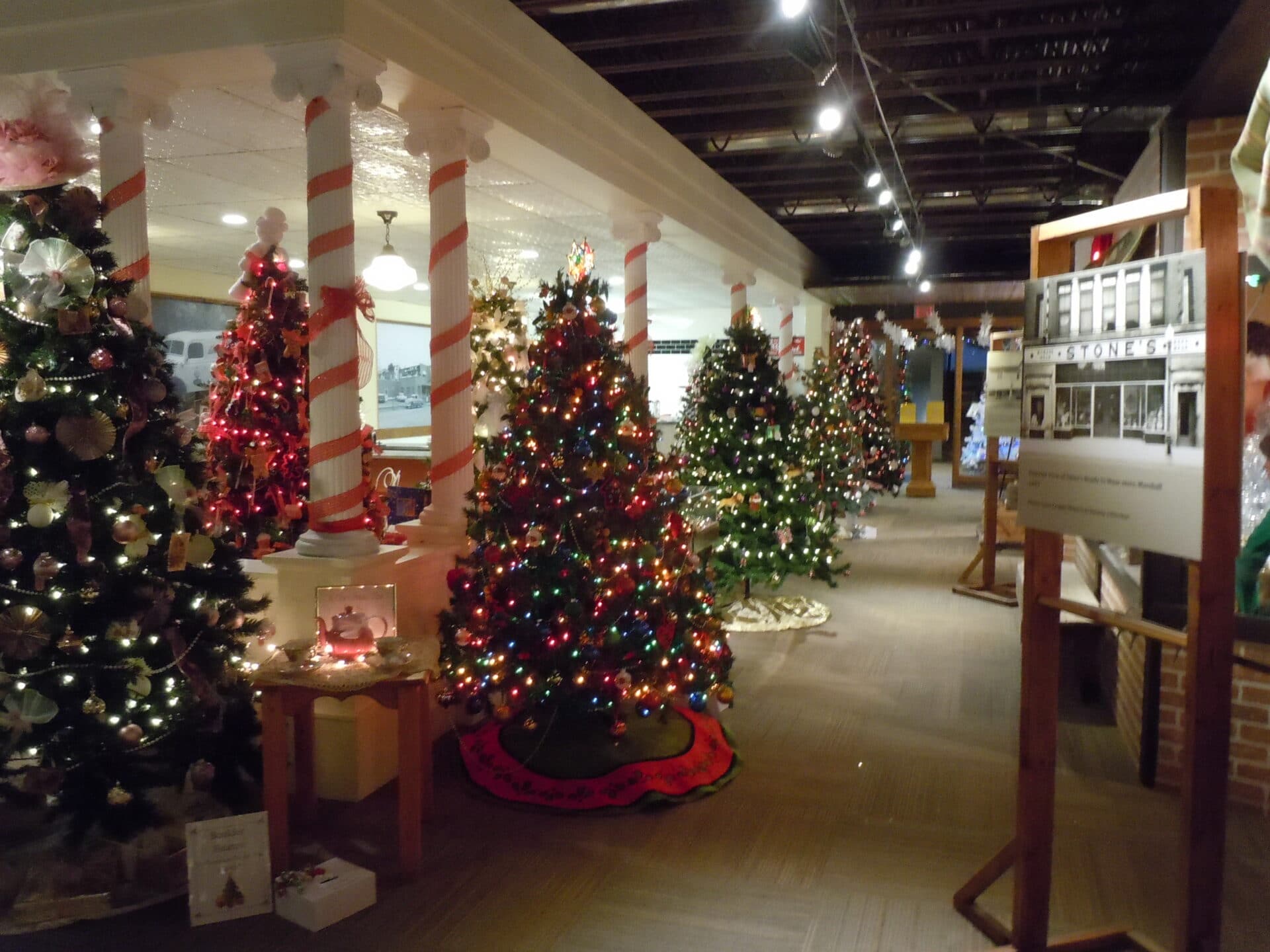 Lyon County Museum Christmas Tree Walk overview