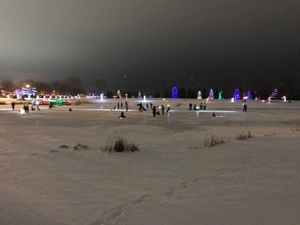 Independence Park Light Up the Night - Pond Skating at Night