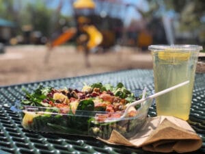 Bagels and Brew Salad with Lemonade at Park