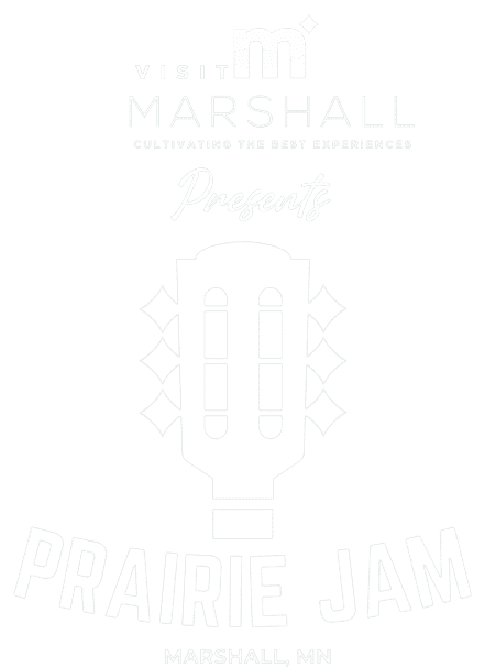 visit marshall prairie jam logo white