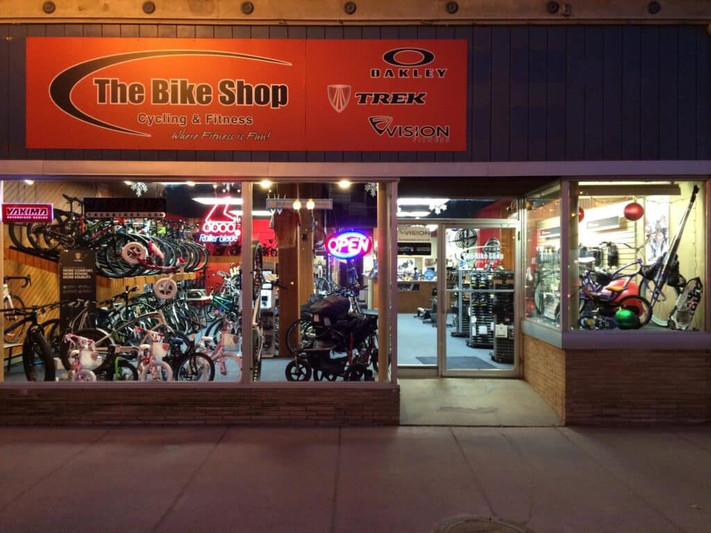 The Bike Shop Exterior night