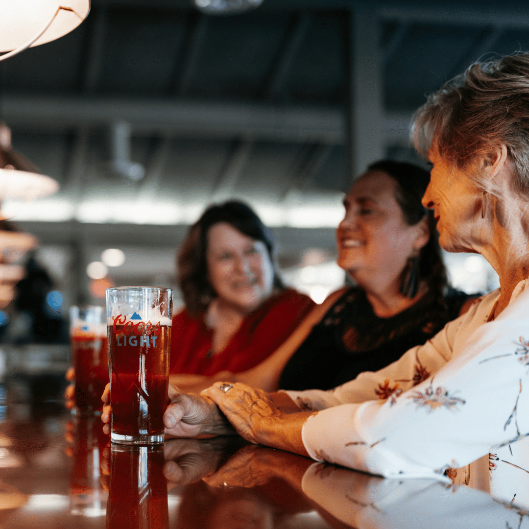 Ladies drinking at the bar