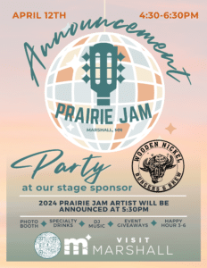 2024 Prairie Jam Announcement Party Flyer
