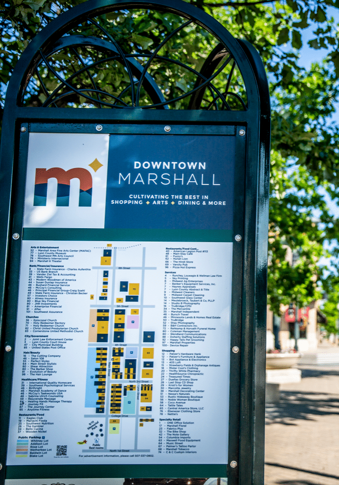 Downtown Marshall Sign